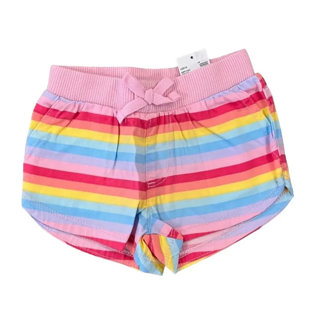 NWT Children's Place White W/Sequin Rainbow Tank & Rainbow Shorts - SIZE 6-9 M